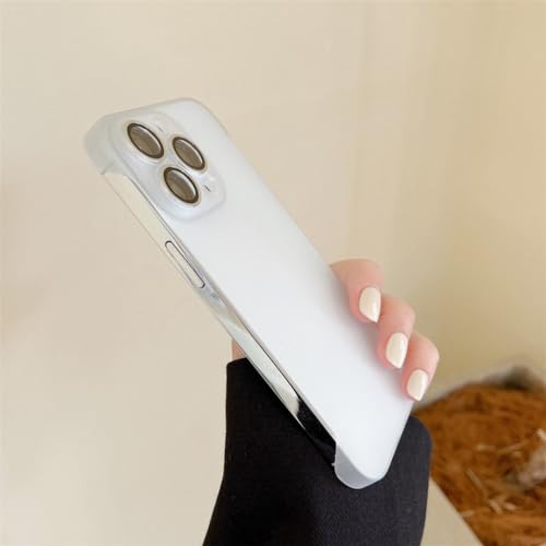 Coque sans cadre iPhone 12 transparent ultra mince contre rayures protection objectif