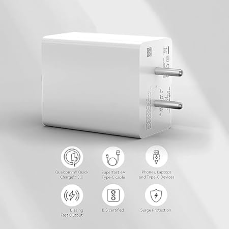Image of Orinigial 67W SonicCharge Fast Charger with Type C Cable for Redmi Note 12 pro max /Note 11 pro /Note 10 pro /Note 9 / Poco M2 Pro /Note 7 pro /Note 9 Pro /Note 8 Charger with 6 Month Warranty * (67W009)