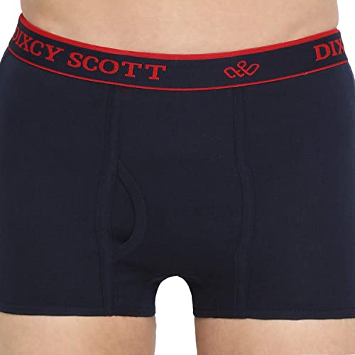 Image of Dixcy Scott Originals Men's Long Cross Trunk Comfort Fit Solid Innerwear Outer Elastic with Spandex(Short Navy /Coffee Brown /Black - Pack of 3 )-80