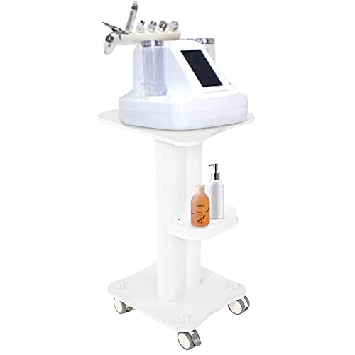 Salon Trolley, ABS Salon Cart Beauty Hairdresser Trolley Salon Use Pedestal Rolling Cart Spa Tool Aluminum Alloy Stand Instrument Tray Beauty Tool Station Ideal for Beauty Hairdresser Salon