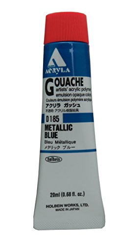 ホルベイン アクリリックガッシュ メタリックブルー D185 20ml 007185