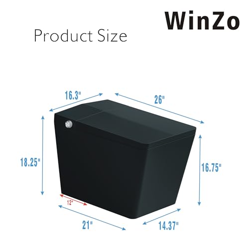 Winzo Square Smart Toilet For Bathroom With Built-In Tank thumb #6