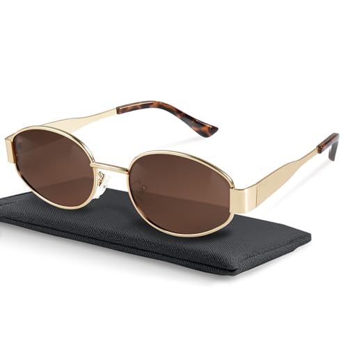 livho Retro Polarized Sunglasses - UV400 Protection, Oval