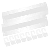 Didiseaon 100 pièces Languettes Auto Adhésives Transparentes Crochet PVC pour Suspension Étiquettes Crochets Accroche Rayons pour Affichage Magasin Forte pour Commerces et Supermarchés