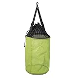 Chuanke 1 Gallon Foldable Fishing Bait Bag Textilene Mesh Net Fishing Bucket Storage Cage