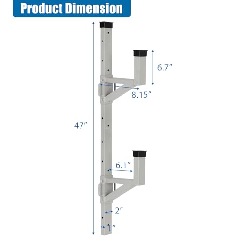 Image of Aluminum Side Mount Ladder Rack for Open Enclosed Trailer