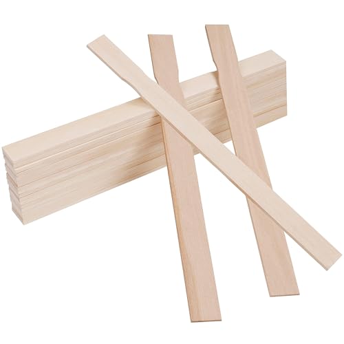 Belle Vous Holzspatel zum Basteln Rührstab Farbe (25er Pack) Holzstäbe 30 x 2,4 cm Holzstäbe Quadratisch Bastel Holzleisten zum Rühren von Farben, Silikon - Kunst & Bastelprojekte für Haus & Garten