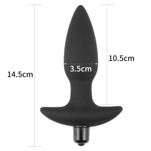 Butt plug fantasy plug vibrant noir pour une initiation anale sans douleur