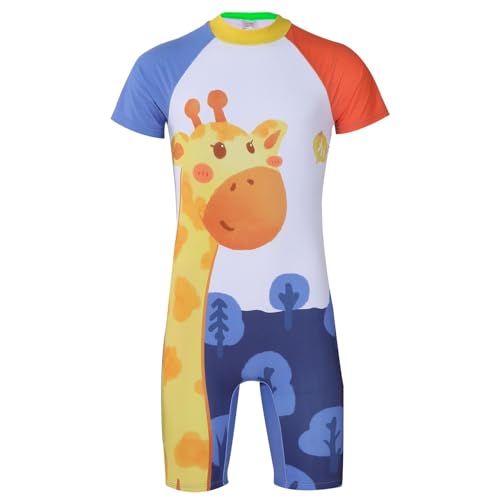 Maillot de bain une pièce à manches courtes pour enfants motif ours polaire pour piscine