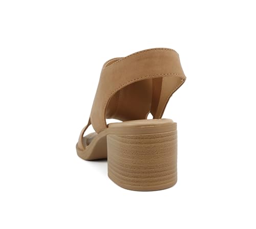 Image of CITYCLASSIFIED inchElect inch ~ Women's Peep Toe Laser Cut Geometric Caged Slingback Ankle Strap Low Stacked Heel Ankle Bootie