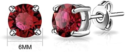 January (Garnet) Birthstone Earrings Created with Zircondia® Crystals