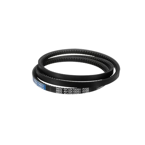 Image of AX59 Belt, Raw Edge Cogged Industrial Rubber EPDM V-Belt, Pack of 1 | 1 /2 inch(13mm) Width x 59 inch(1500mm) Inside Circumference x 5 /16 inch(8mm) Height