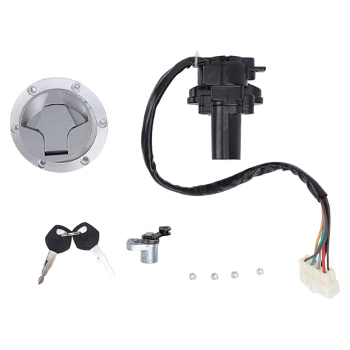 Ignition Switch Fuel Lock Key Set with Metal for 250R EX250J 300 EX300B EX300A High Grade ABS Materials Lasting Durability Performance Easy Installation
