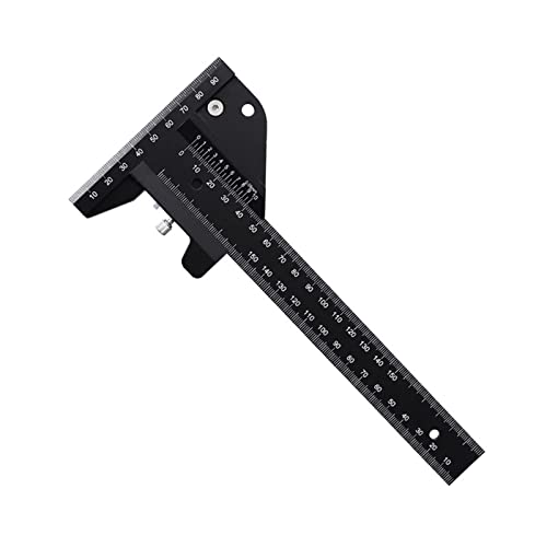 測定ゲージ、 0-150/300 ミリメートル T 型木工定規スクライブ メトリック多機能アルミ合金ノギス ライン マーキング測定用(0-150mm)