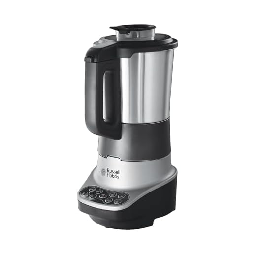 Russell Hobbs 21480-56 Blender Chauffant 2en1 Programmable Soup and Blend 1,75L, 8 Programmes Préréglés Soupe, Smoothie, Sauce, etc
