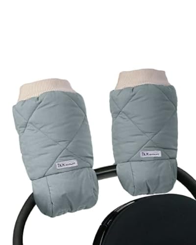 7AM Enfant Stroller Warmmuffs Gloves - Anti-Freeze Stroller Mittens for Handlebars, Water Repellent Hand Warmer Muff for Cold Weather, Plush Lined Stroller Warmmuffs | Winter Stroller Accessories