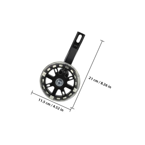 Abaodam Ruedas de Entrenamiento para Bicicleta 16 Pulgadas Negras, Juego de 2 Pares de Ruedas Auxiliares para Soporte de Equilibrio miniatura 2