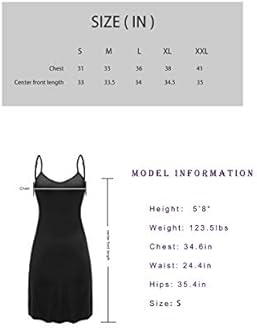 LifeBest Women's Full Slips Cami Long Spaghetti Strap Under Dress Nude