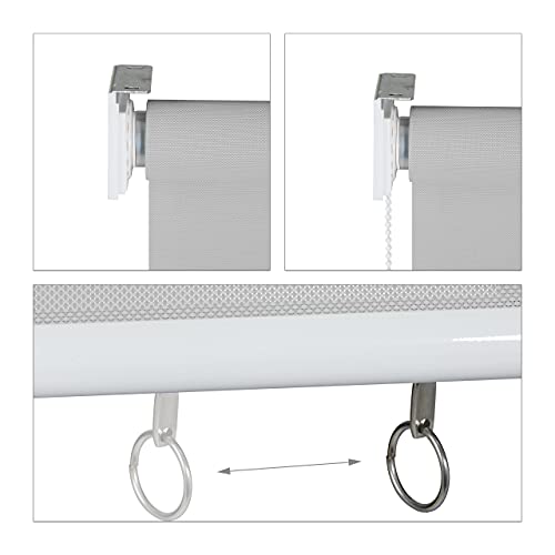 Toldo vertical para evitar el calor en el balcón con tejido gris resistente 8