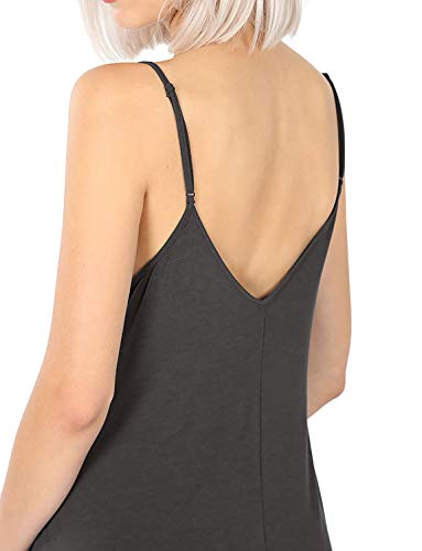 Image of ALLLA Women's Lightweight Flowy Summer Dress - Adjustable Strap Knee Length Dress with Side Pockets. Casual, Beachwear