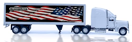 Shop72 1:32 Scale Toy Truck with Trailer Diecast Semi Long