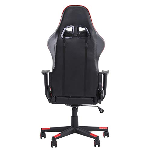 3327-Silla-Gaming-Altura-Ajustable-Silla-Oficina-Silla-giratoria-con-pasamanos-Silla-de-Deporte-NegroRojo