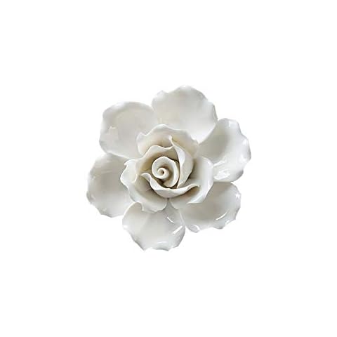 Insiswiner Handcrafted Ceramic Flowers Sculpture Home Hanging 3D Wall Art Decor Decoration for Living Room Bedroom Cover