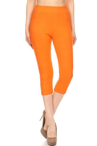 Image of Leggings Depot Women's Cotton Blend Stretch Pull-on Jeggings Casual Pants with Pockets (Available in Plus Size)