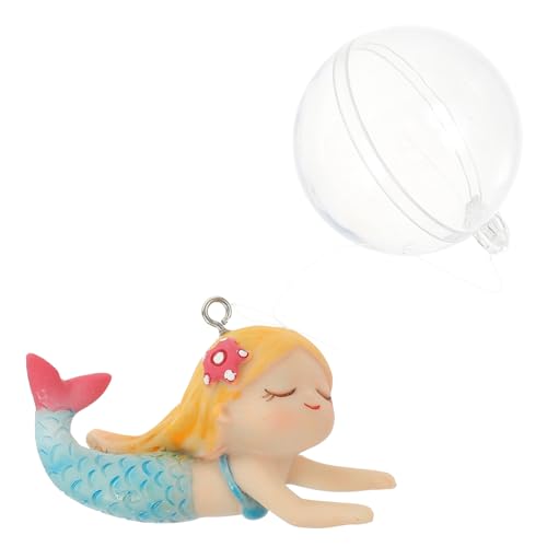ledmomo 水槽飾りにな 精巧な樹脂製美人魚フィギュア 卓上アクアリウム用の 愛らしい海生き物モデル 水族館装飾