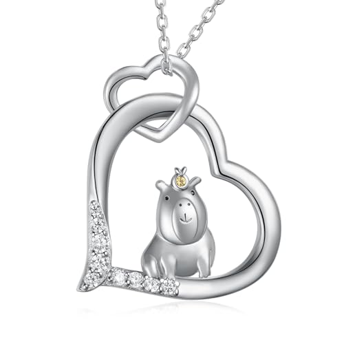 Pendentif capybara argent fin 925 bijou créateur de luxe