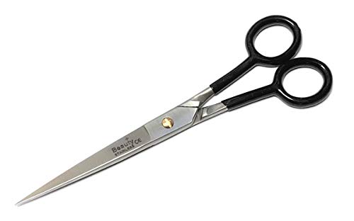 Tijeras de peluquería de 7 pulgadas, tijeras afiladas de pelo de peluquería de acero inoxidable para hombres y mujeres, tijeras de peluquería de barba, peluquería y aseo de mascotas (negro)