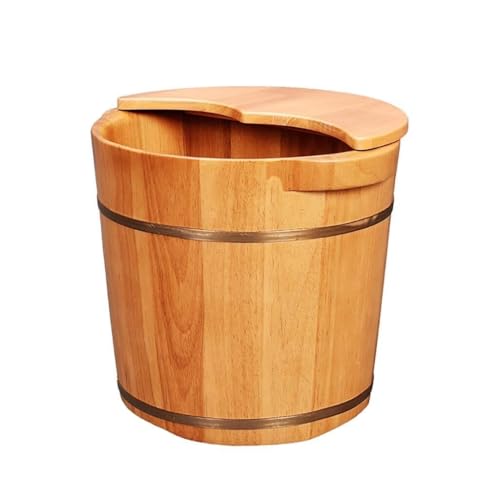 Cubeta de baño de pies de roble hecha a mano para sauna y spa