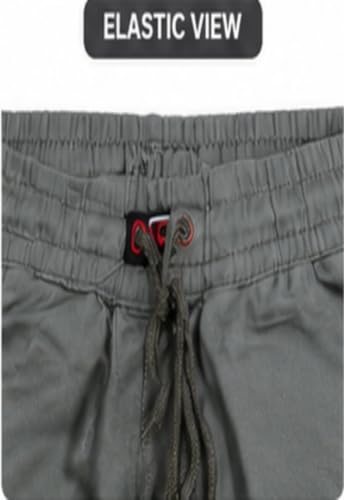 Image of Men's Jogger Cargo Pants | Stretchable Cotton Blend Utility Trousers | Regular Fit Multi Pocket Casual Bottom Wea