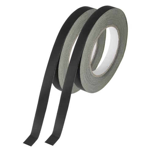 Image of MECCANIXITY Insulating Acetate Cloth Adhesive Tape, 0.6in x 98ft Black Electrical Heat Resistant Fabric Tape with Paper for Laptop Electric Automotive Guitar Repair Wire Harness, 2Pcs