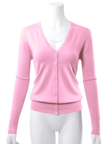 Image of Allsense Women's Long-Sleeve V-Neck Cardigan Sweater | Button Down, Lightweight Soft Knit