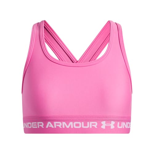 Image of Under Armour Kids Cross-Back Mid-Impact Sports Bra (Big Kid)