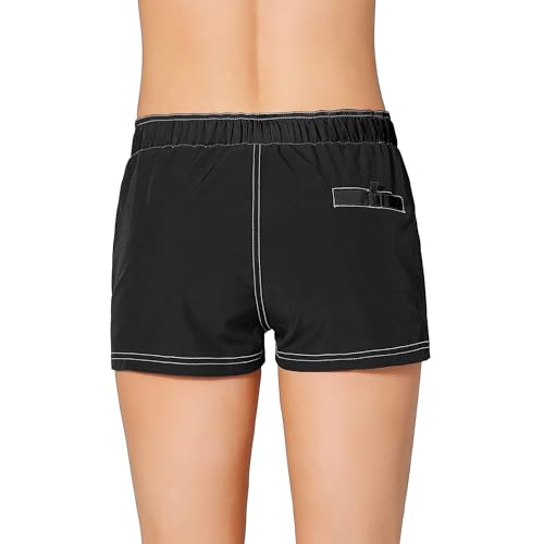 Image of Women Quick Dry Swimwear Trunks Sports Board Shorts with Soft Briefs Inner Lining