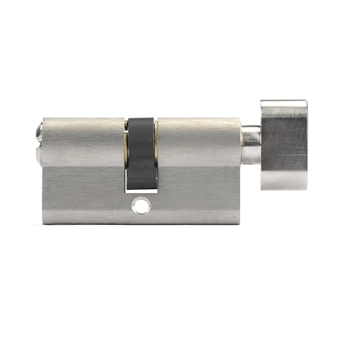 IFAM Cylinder Start STRP3030N, Zylindrisches Sicherheitsschloss, vernickelt, 30x30mm, verbleit, inkl. 5 vernickelten Stahl-Sicherheitsschlüsseln, Euro-Profilzylinder, Innen- und Außentür