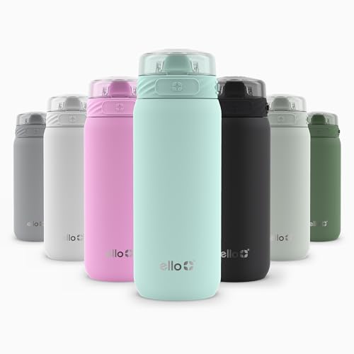 Image of Ello Cooper 18oz Insulated Stainless Kids Water Bottle with Straw, Yucca, 18 Ounces (Pack of 6)