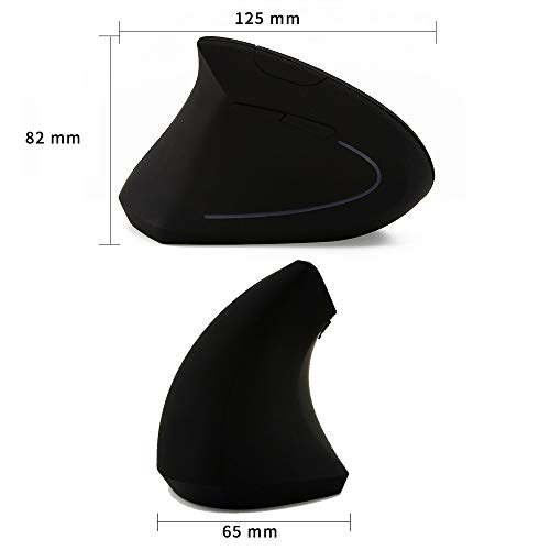 Ratón inalámbrico zurdo vertical y ergonómico para uso en computadora 5
