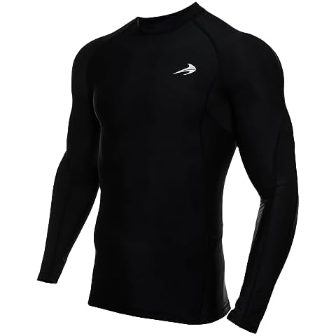 Short Sleeve Compression Shirt Men - Workout Running Dry Fit Athletic Base Layer Black Cover