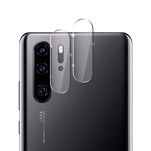 QUITECO Caméra arrière protection pour Huawei P30 Pro [2 pièces] transparent, protecteur en verre trempé d'objectif de caméra, anti-rayures, dureté 9h Cover