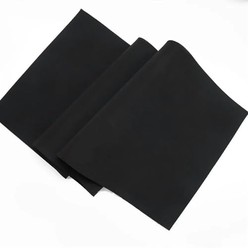 Neopren Wasserdichtes Gewebe Schwarz, 5 mm Dick, Nähstoff, Stretchstoff, Tauchstoff (Farbe: Schwarz, Größe: 45cm x 10cm)