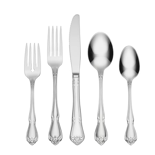 Oneida True Rose 45-Piece Flatware