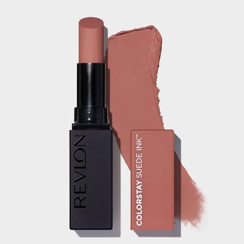 Image of REVLON ColorStay Suede INK Lipstick, Waterproof, Longwear, Transfer proof, Antioxidant-rich Vitamin E, With Vegan Formula made without parabens, No Rules - 002