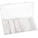 200pcs Heat Shrink Tubing, Sopoby Heat Shrink Wire Wrap Cable Sleeve Tubing Sets Assorted Size Clear 100mm 6 Size φ1.5/2.5/3/5/6/10mm With Case(White)