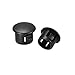 Tool parts 100pcs Mounting 6mm x 6mm Black Nylon Round Snap Panel Locking Hole Plugs Cover