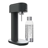 Mysoda Ruby 2   Machine à eau pétillante design avec une bouteille d'eau en PET (sans cylindre de CO2)   Noir Argent