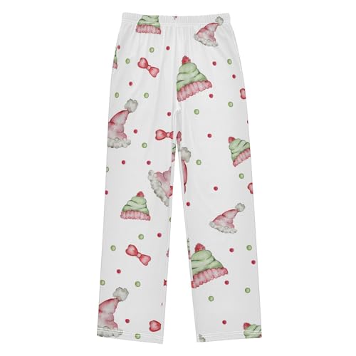 Boys' Pants Christmas Hats Dots Funny Long Bottoms Jogger Pants Elastic Waist Trousers with Pockets S-XL