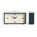 JONES CLOCKS® Odeon Desk Clock | Modern Rectangular Design | Green | Stylish Retro Look for Shelf, Table, Mantel or Bedside